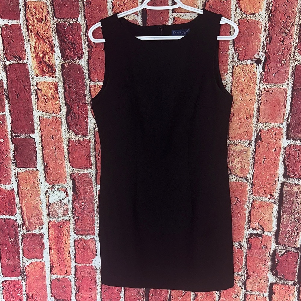 Karen Scott Petites Black Sleeveless women Dress Size 8P